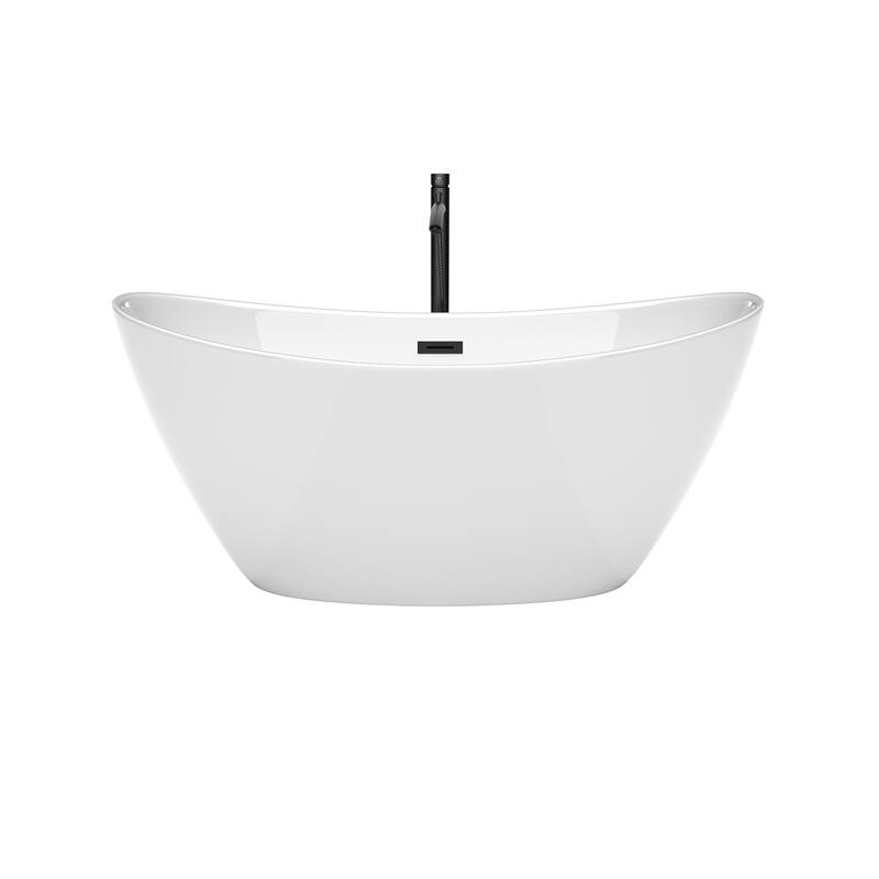 Wyndham Collection WCBTE652060-ATP Dorrit 60" Free Standing Acrylic