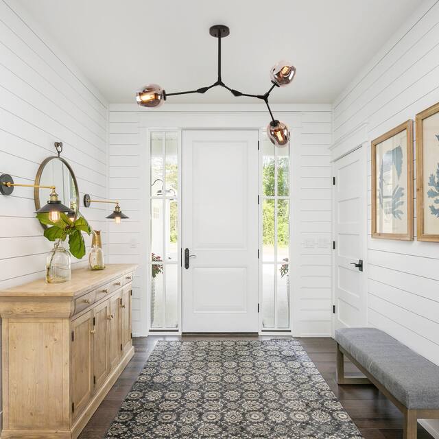 Belladepot Modern Full-angle Adjustable Chandelier with Smoked Glass Shades