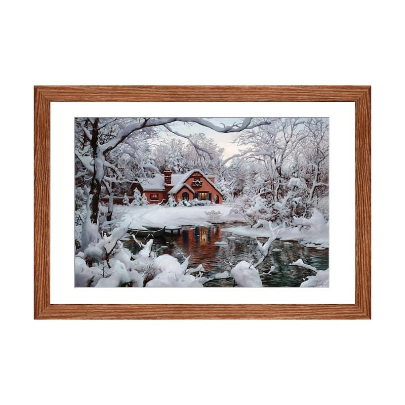 iCanvas "Winter Wonderland" by Evgeny Lushpin - Walnut - 24x32x1