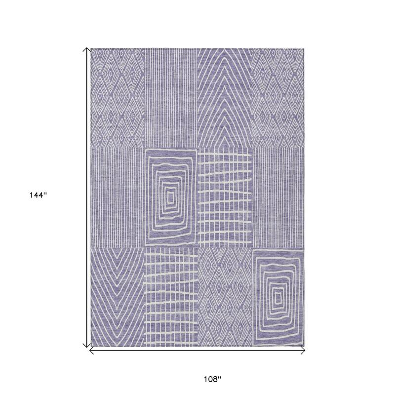 HomeRoots Geometric Transitional Rectangle Outdoor Rug