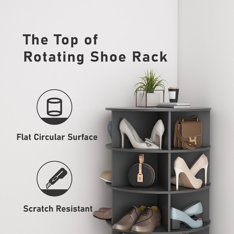 Rotating Shoe Cabinet, Which Can Be Rotated 360° and Can Accommodate About  35 Pairs of Shoes, Simple and Beautiful, Large Capacity, Suitable for Use