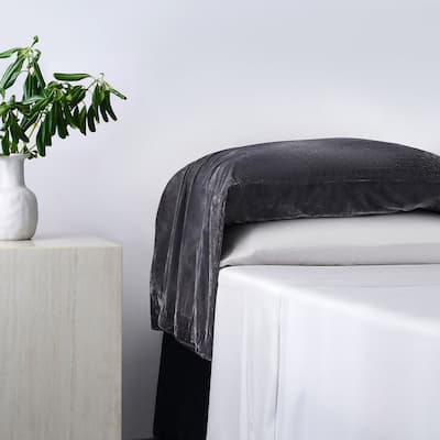 HiEnd Accents Stella Faux Silk Velvet Romantic Western Waterfall 2 Piece Pillowcase Set