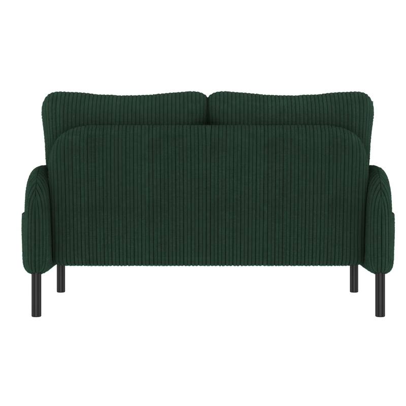 47.24" Corduroy 2-Seater Sofa with Side Pockets