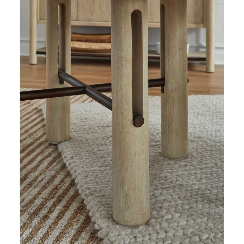 Salt Life Home Sunset Cove Sanibel Brown Extendable Round Dining Table - 54''W x 54''D x 30''H
