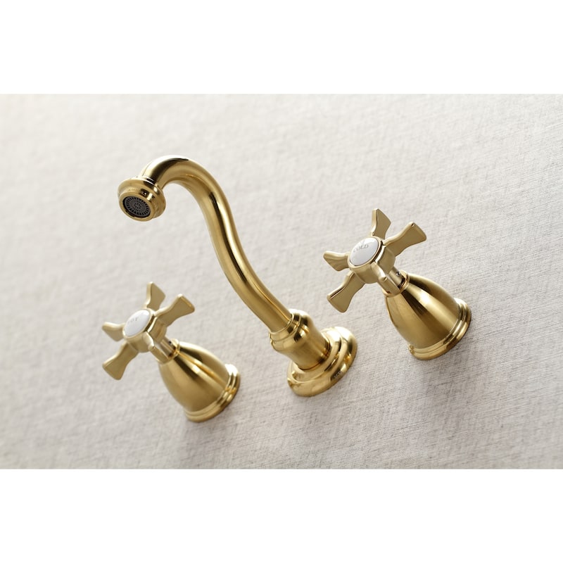 Hamilton Two-Handle 3-Hole Wall Mount Bathroom Faucet