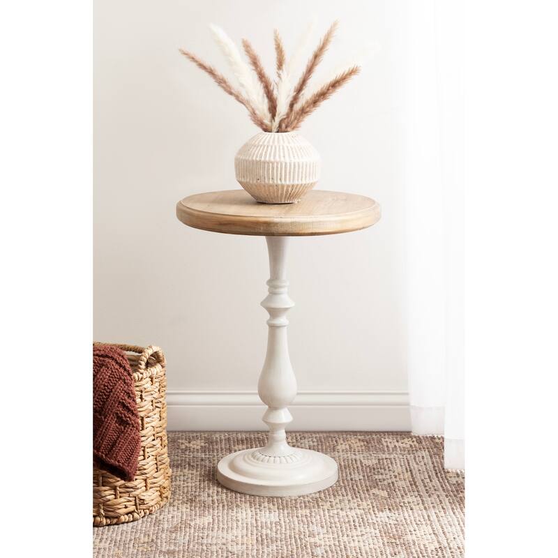 Kate and Laurel Wixley Wood and Metal Side Table