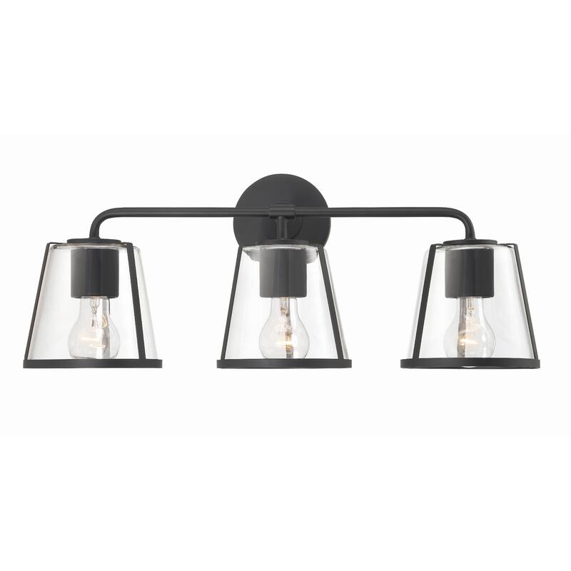 Crystorama Lighting Group FUL-913-CL Fulton 3 Light 23" Wide Vanity - Black