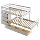 preview thumbnail 10 of 28, Modern Cabin Style Twin over Twin Loft Bunk Bed with Built-In Ladder,Mutiple Storage Drawers,Sturdy and Durable Wood Bed