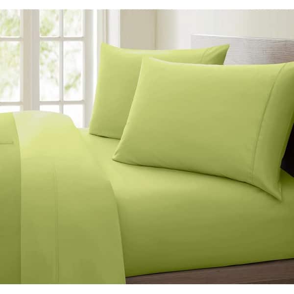 slide 1 of 1, 1000 Thread Count Cotton-rich Deep Pocket Sheet Set Sage - California King