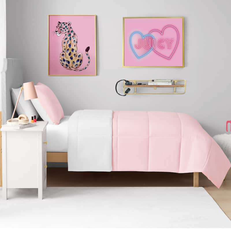 Juicy Couture Box Stitch Reversible Comforter Sets