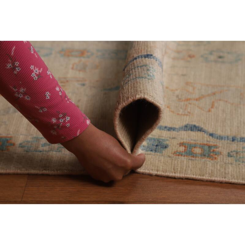 Vegetable Dye Oushak Turkish Area Rug Handmade Traditional Wool Carpet - 8'4"x 10'1"