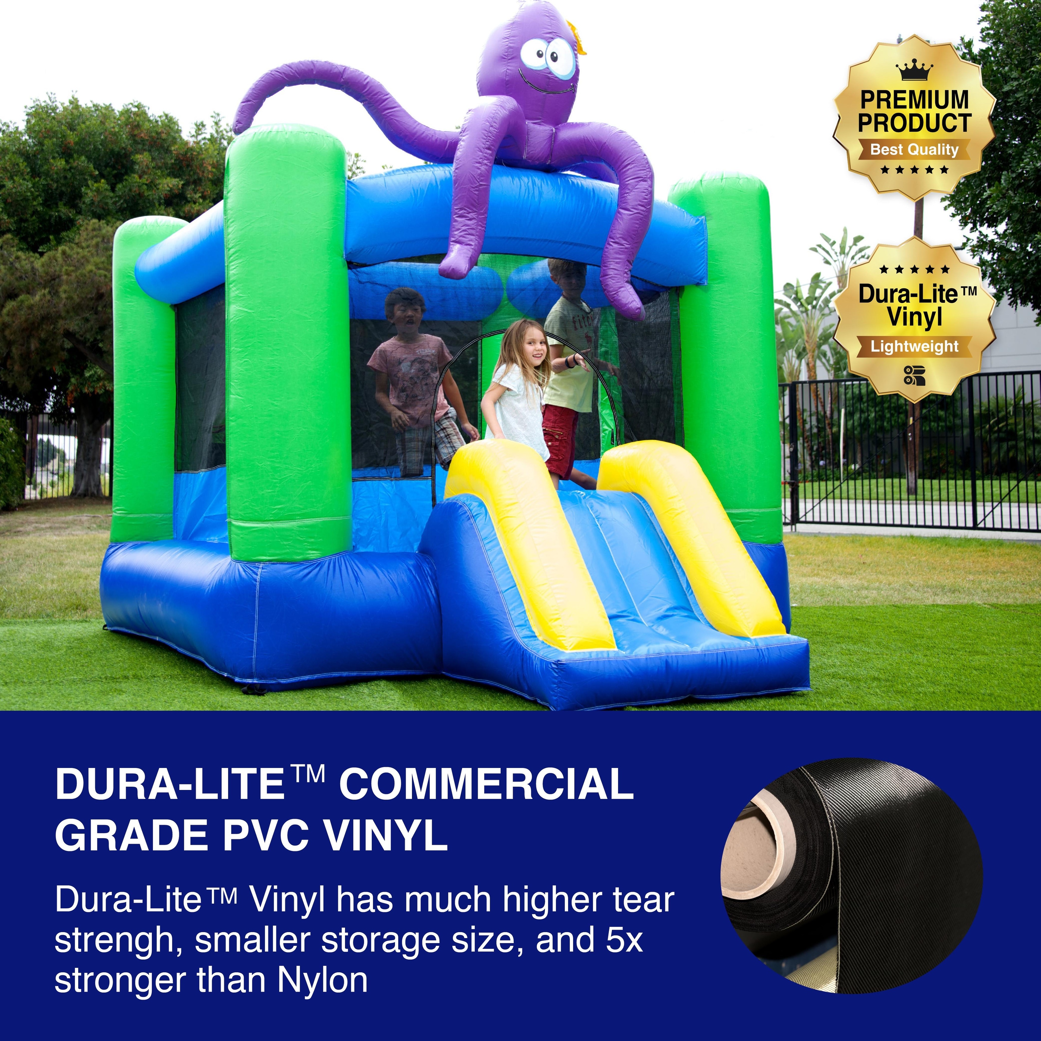 Inflatable bouncer slide outlet