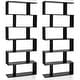 preview thumbnail 4 of 28, Gymax 2 PCS 6 Tier S-Shaped Bookshelf Storage Display Bookcase Z-Shelf - 31.5'' x 9'' x 75'' Black