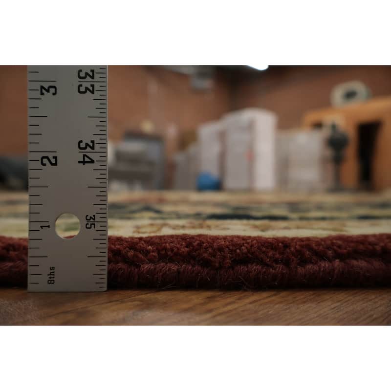 Hand Knotted Oriental 100% Wool Carpet Traditional Floral Beige & Ivories Agra Area Rug - 12' 1'' X 11' 10''