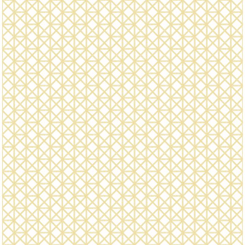 A-Street Prints Lisbeth Yellow Geometric Lattice Wallpaper