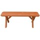 preview thumbnail 9 of 7, Pressure Treated Pine 4' Crossleg Bench Redwood Stain