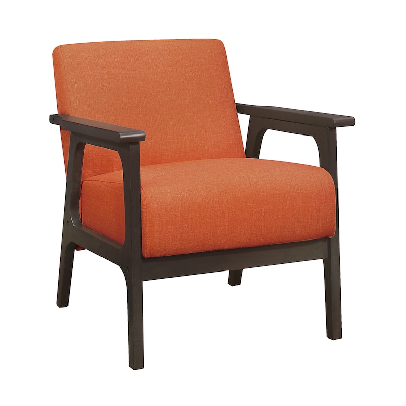 Roweena Wood Arm Accent Chair - Orange