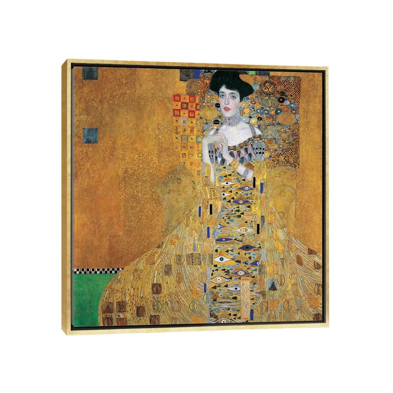 iCanvas "Portrait Of Adele Bloch-Bauer I, 1907" by Gustav Klimt Framed Canvas Print - Gold - 37x37