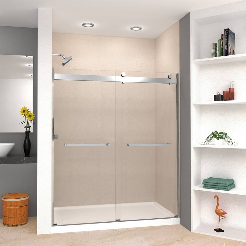 Transolid BRP607008C-R 70" High x 60" Wide Bypass Frameless Shower