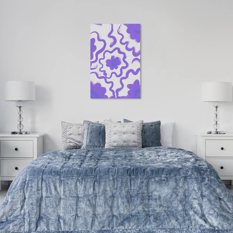 Wynwood Studio Canvas Abstract Violeta s Pattern Purple and Pastel Purple Modern & Contemporary Wall Art Canvas Print - 36 x 24