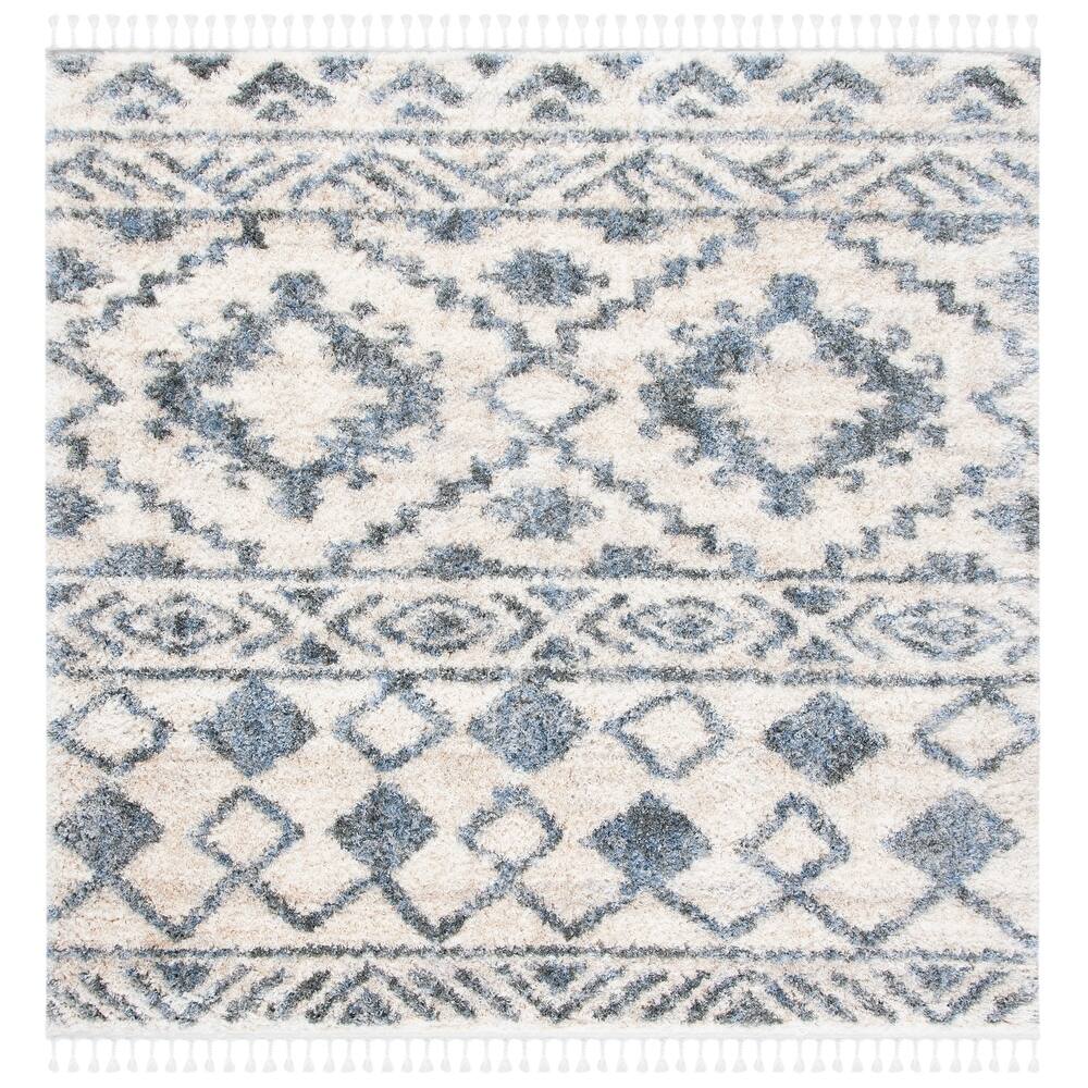 SAFAVIEH Berber Fringe Kavitha Mai Trellis Rug