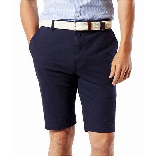 Shop Dockers Mens Shorts Navy Blue Size 42 Classic Fit Flat Front