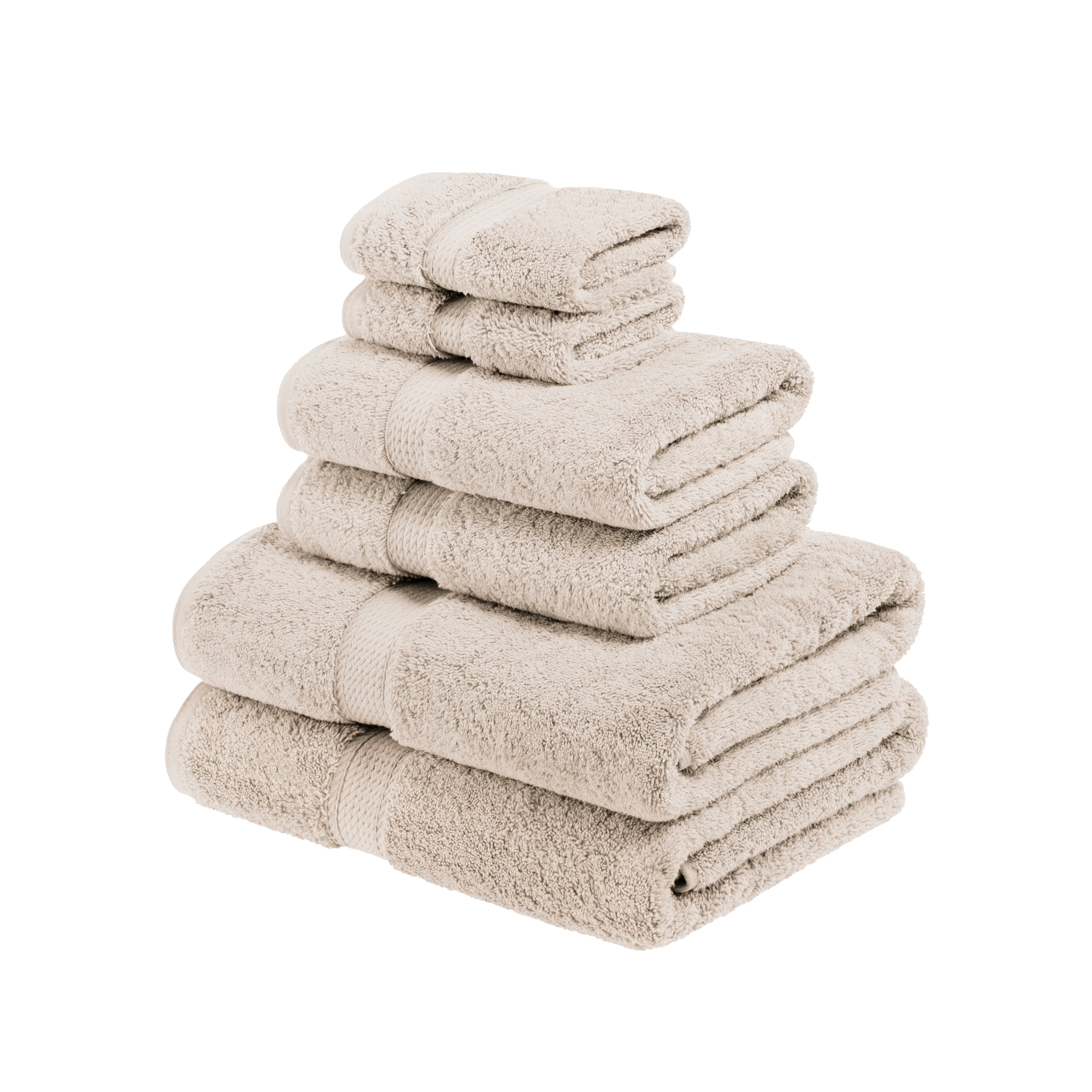 SUPERIOR Solid Egyptian Cotton 6-Piece Towel Set 
