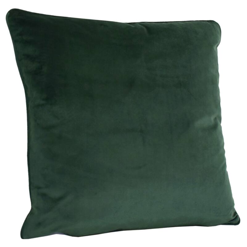 Sonora Plush Velvet 20x20 Square Throw Pillow, Dark Green