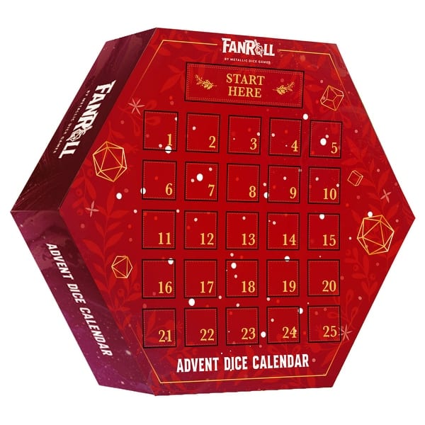 slide 2 of 7, 2024 Advent Calendar Dice Set - Multi