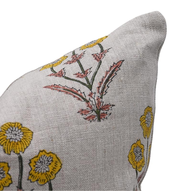 Fabdivine Linen Bohemian Block print pillow Cover