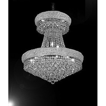 French Empire Crystal Chandelier Silver 24 Lights - Chandeliers For Bedrooms by Overstock.com