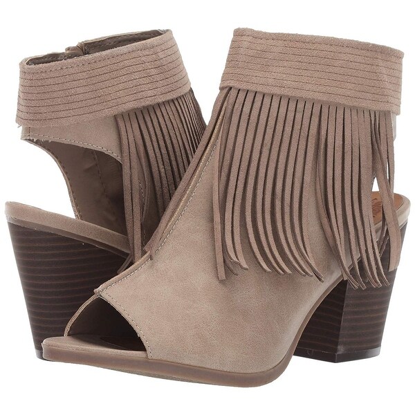 closed toe open back booties