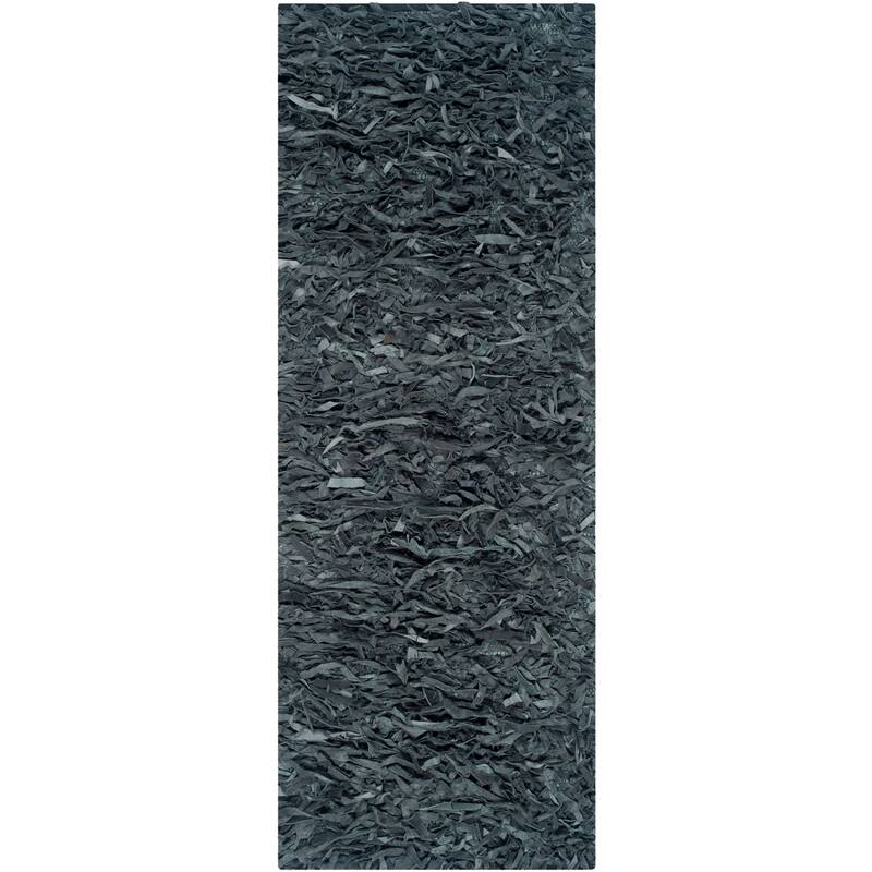 SAFAVIEH Handmade Leather Shag Carlijn Modern Decorative Rug