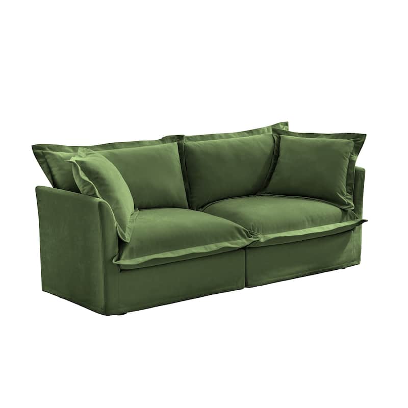 83.4" Chenille Modular 3-Seat Sofa with Removable Washable Covers, 300lb Capacity