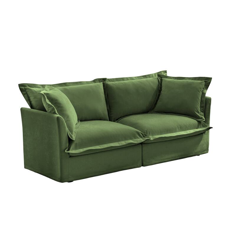 83.4″ Chenille Modular 3-Seater Sofa with Washable Covers & 300 lb Capacity