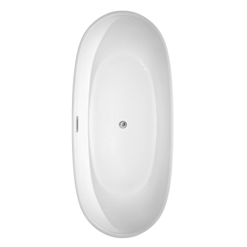 Wyndham Collection Rebecca 70" Freestanding Acrylic Soaking Tub with