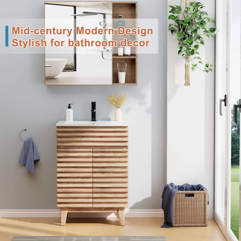 Bathroom Vanity Set W/Drop in Sink Faucet Cabinet Combo