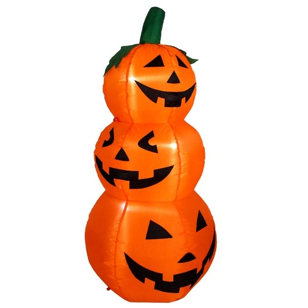 Shop 3 5 Inflatable Lighted Pumpkin Trio Halloween Outdoor