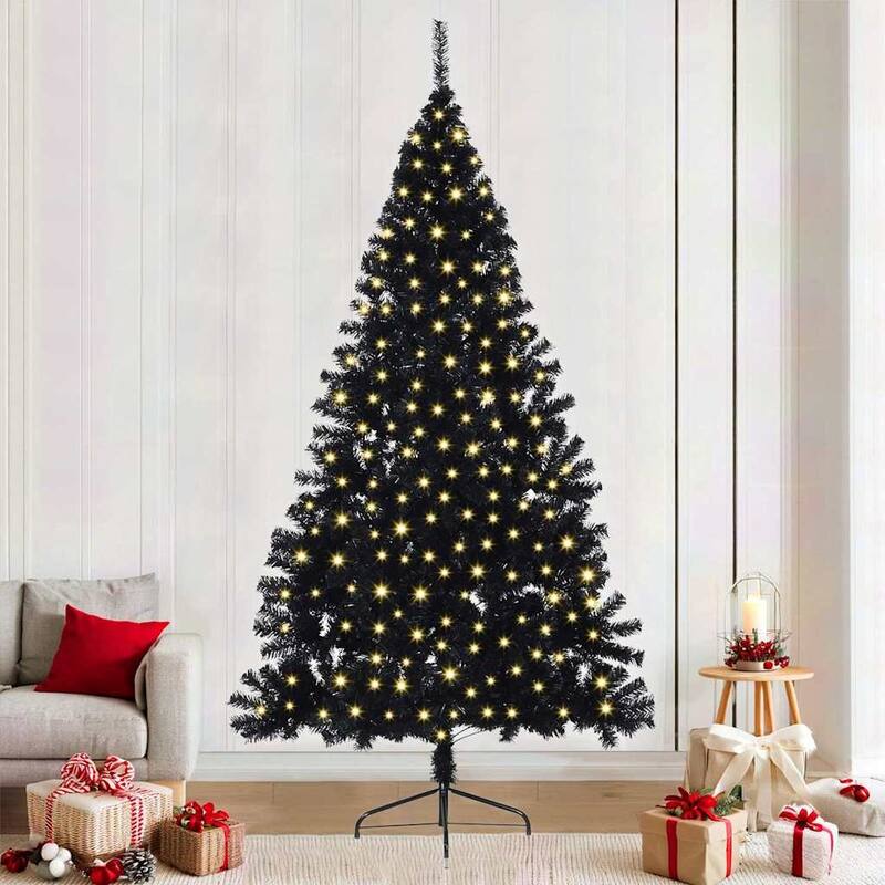 vidaXL Christmas Tree - Black 94.5" without balls - 8 Foot