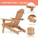 Navy Blue Solid Cedar Wood Folding Adirondack Lounge Chair with Embossed Grain for Patio, Backyard, Deck or Pool Side - 31'L x 28'W x 36'H