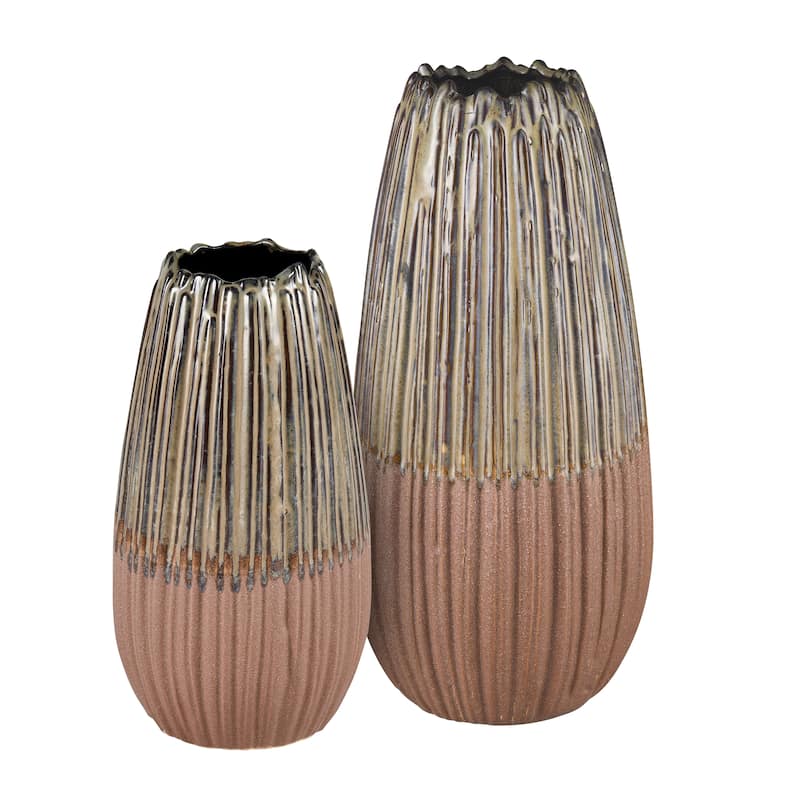 Elk Home Cooper Champagne Gold Earthenware 5.5 Inch Wide Vase