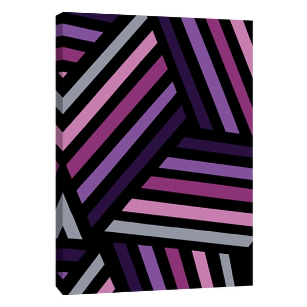 PTM Images 9-108760 PTM Canvas Collection 10" x 8" - "Monochrome Patterns 4 in Purple" Giclee Abstract Art Print on Canvas