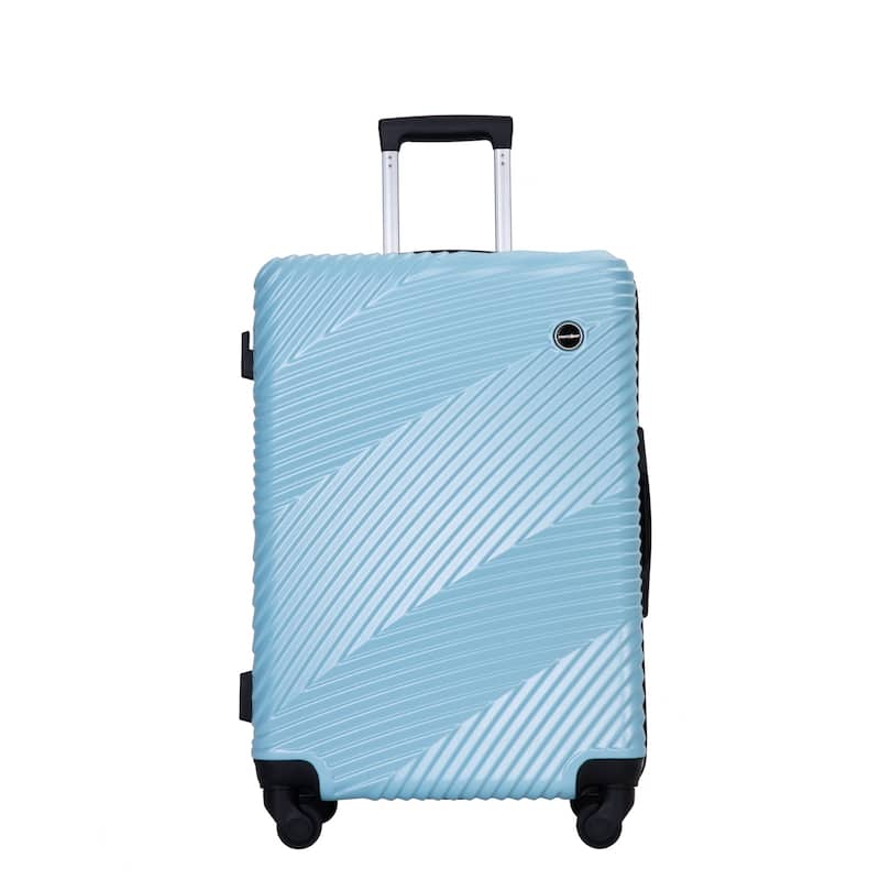 Merax 3 Piece ABS+PC Hardside Luggage Sets with Two Hooks and Spinner Wheels, for Family Travel