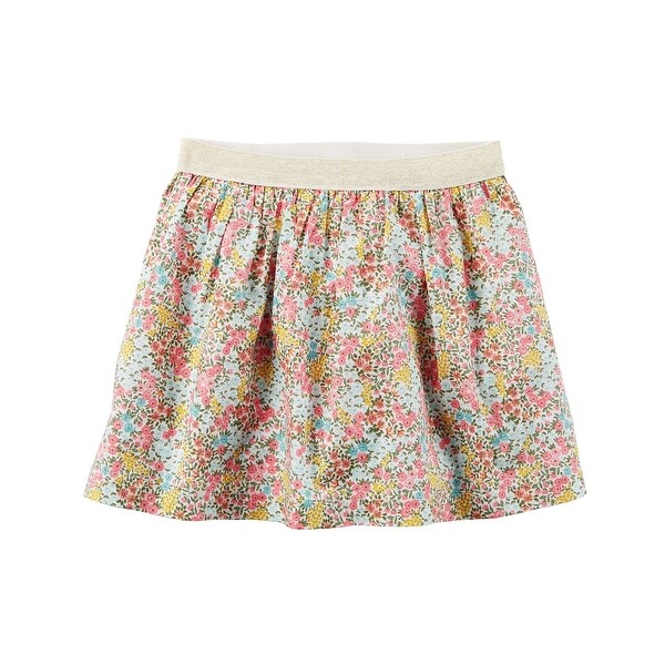 Shop Carter's Little Girls' Floral Metallic Skirt, 2 Toddler Free Shipping On Orders Over 45