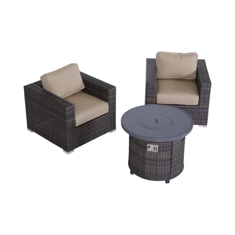 3-Piece All-Weather Seating Group with premium Cushions - Assembly Required