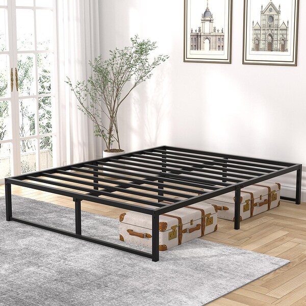 14 Inch Bed Frames 3500 lbs Heavy Duty Metal Platform Steel Slats Support No Box Spring Needed On Sale Bed Bath Beyond 28596743