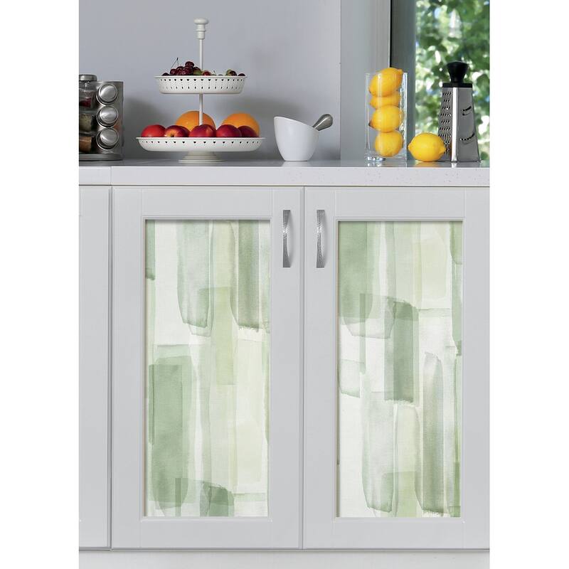 RoomMates Watercolor Glass Olive Green Peel and Stick Wallpaper