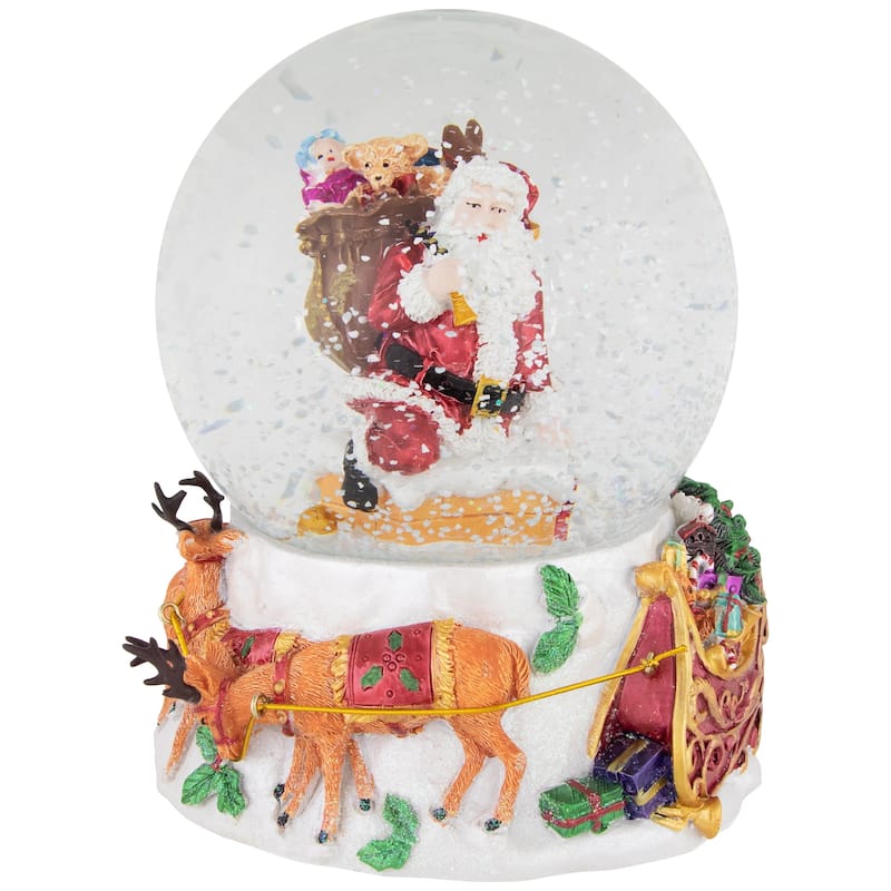 6.5" Santa Delivering Gifts Musical Christmas Water Globe