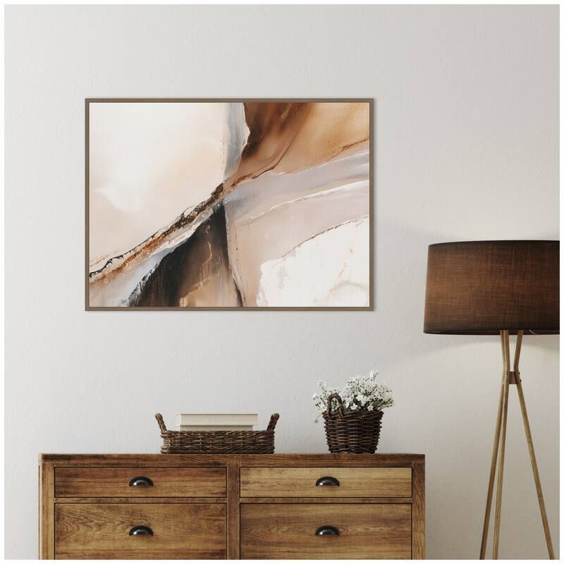 Kate and Laurel Element II by Amy Lighthall Framed Canvas Wall Art Print