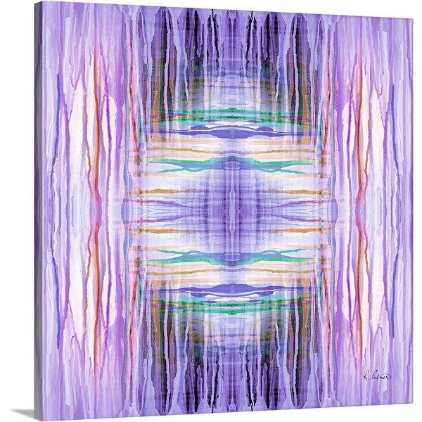 "Purple Drip Pattern II" Canvas Wall Art